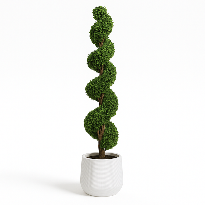 Artificial Spiral Topiary Bonsai Tree