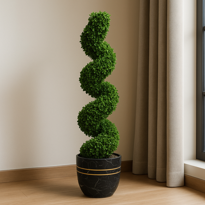 Artificial Spiral Topiary Bonsai Tree