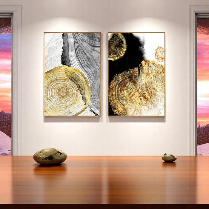 Tree stump wall art