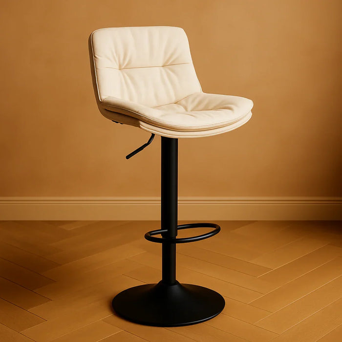 Lunara 360 Swivel Cafe Bar Stool Beige