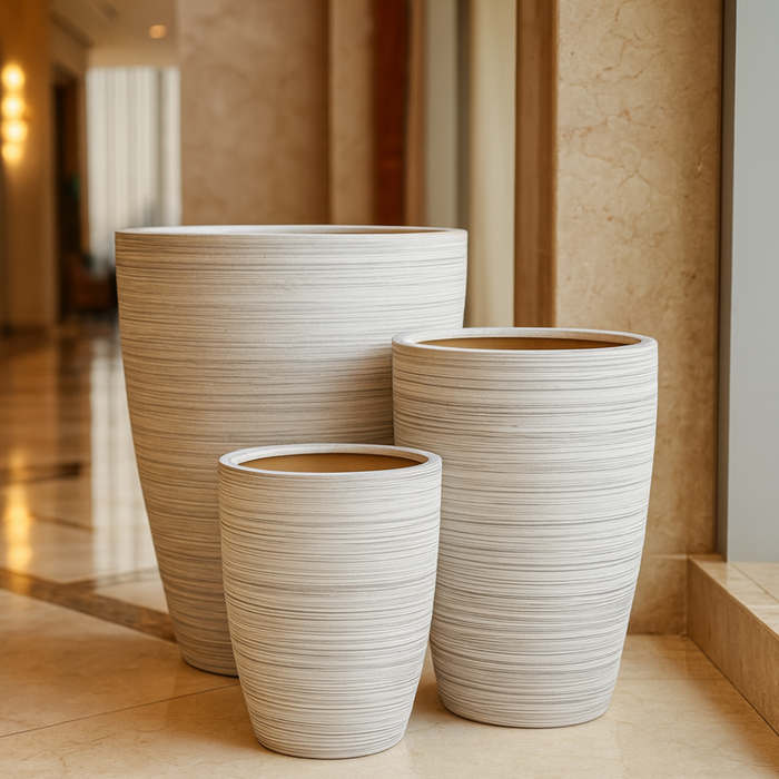 Planter Pot Striped Design