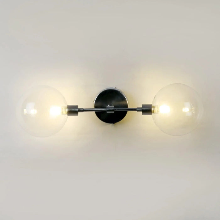 Dual Glass Ball Sconce