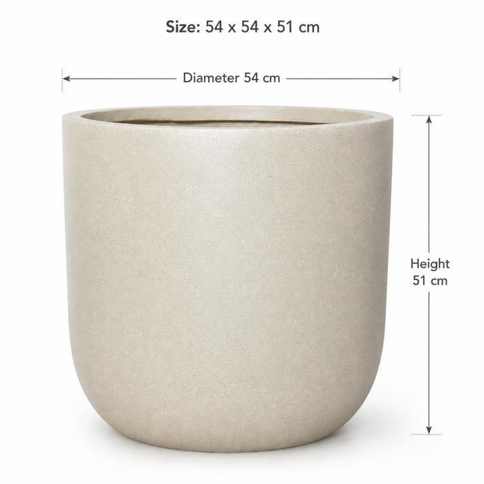 Large Speckled Fiberglass Flower Pot Dimensions 54x54x51 cm – Wooden Twist UAE