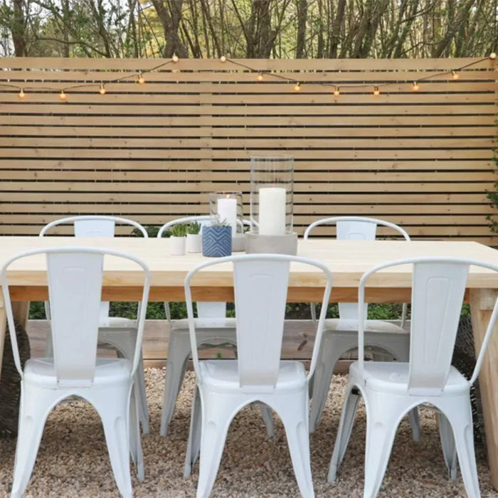 Wooden Twist Stackable Metal Outdoor & Indoor Tolix Side Cafe, Restaurant Kitchen Dining Chair ( Pack of 1 ) - Wooden Twist UAE