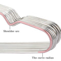 xucoo 50 Pack Clothes Hangers Stainless Steel Strong Metal Wire Hangers Diameter 16.5 Inch