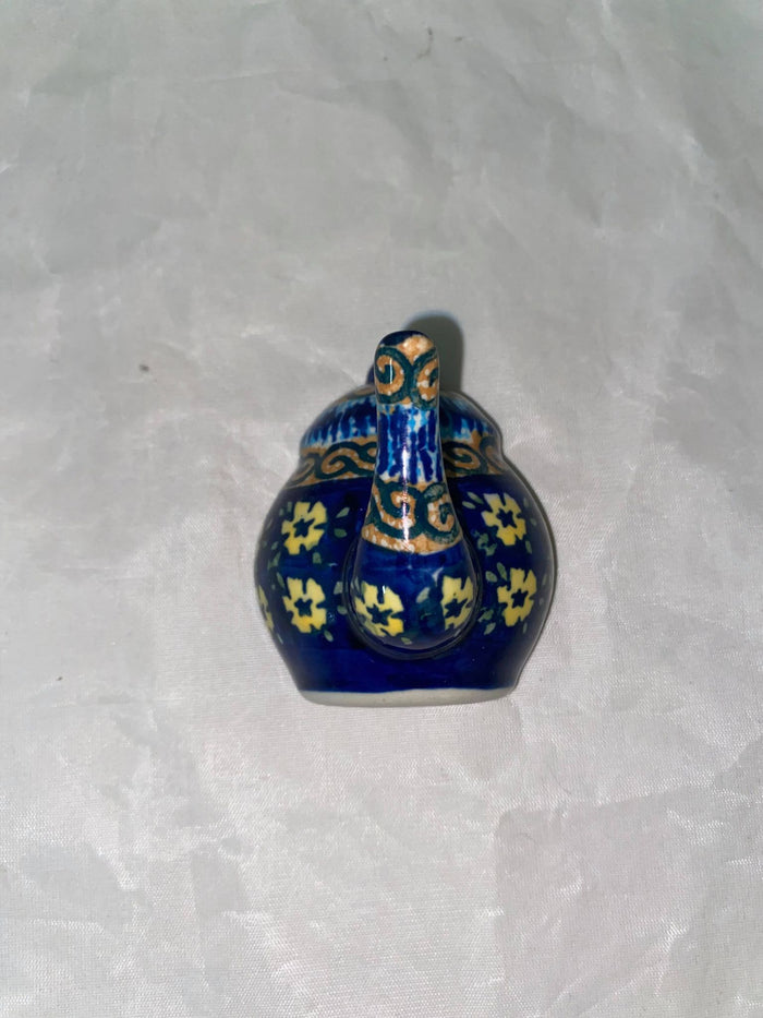 Yellow Flower Teapot Key Holder - Shape W-009 - Pattern Yellow Flower