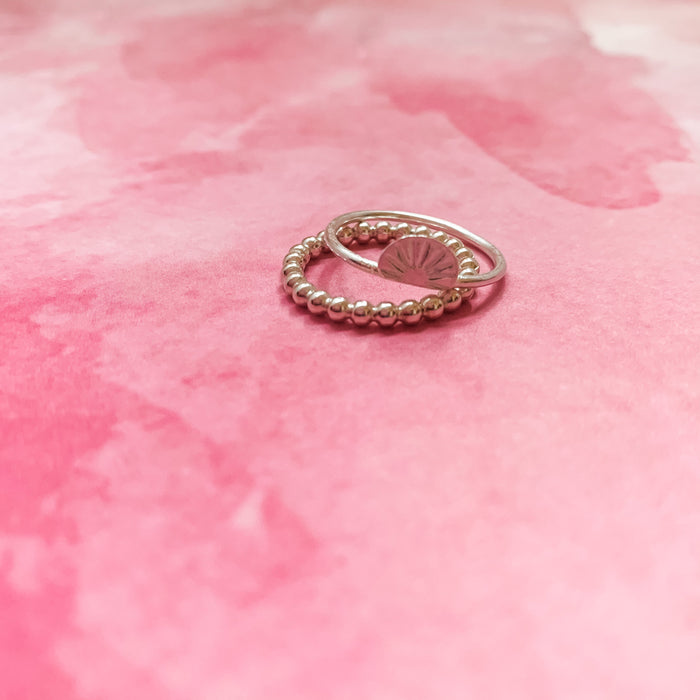 You Are the Sun Stacking Ring Silver