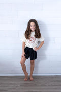 Youth Tuttle Tigers Football Doodle Graphic Tee Ivory